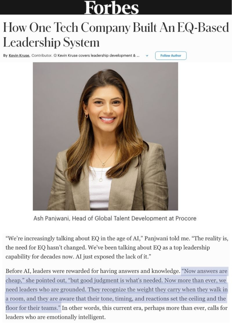 Forbes article on EQ-based leadership system